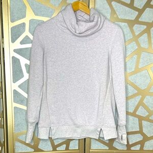 COWL-NECK SWEATER WITH THUMB HOLES